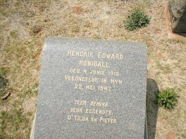 HONIBALL Hendrik Edward 1915-1947