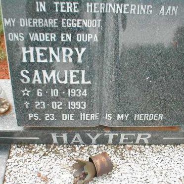 HAYTER Henry Samuel 1934-1993