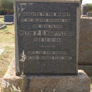 HAUPTFLEISCH Milton P.B. -1941