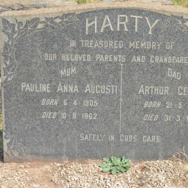 HARTY Arthur George 1907-1962 &amp; Pauline Anna Augusti 1905-1962