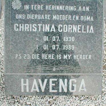 HAVENGA Christina Cornelia 1930-1989