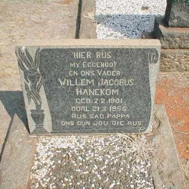 HANEKOM Willem Jacobus 1901-1955