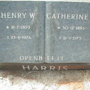 HARRIS Henry W. 1893-1976 &amp; Catherine M. 1893-1975