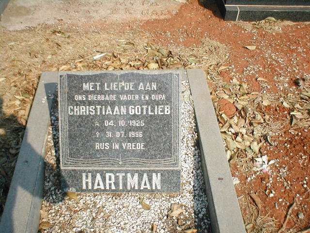HARTMAN Christiaan Gotlieb 1925-1996