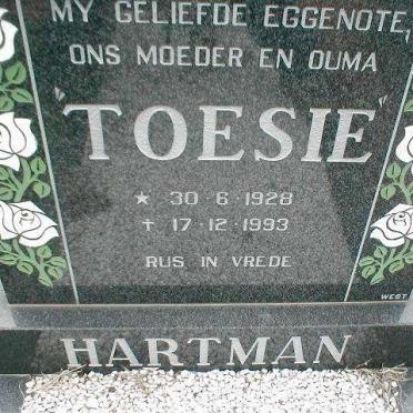 HARTMAN Toesie 1928-1993