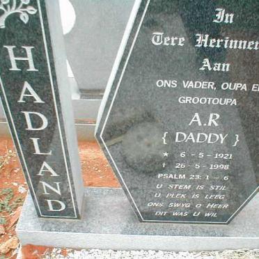 HADLAND A.R. 1921-1998