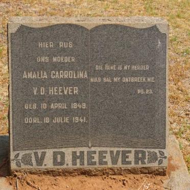 HEEVER Amalia Carrolina, van den 1849-1941