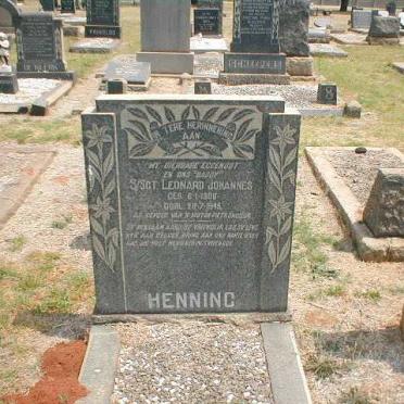 HENNING Leonard Johannes 190?-1945
