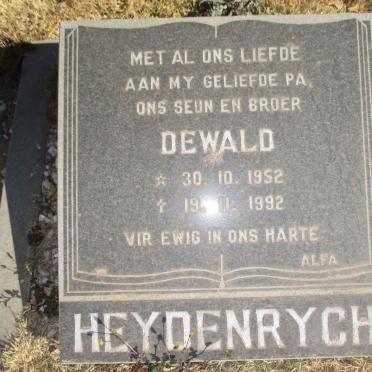 HEYDENRYCH Dewald 1952-1992