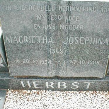 HERBST Magrietha Josephina 1954-1989