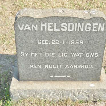 HELSDINGEN, van ? 1959-1959