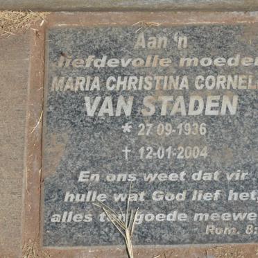 HENDRICKS Christina 1918-1975 :: VAN STADEN Maria Christina Cornelia 1936-2004 :: V. D. BERG Sannie M.K. 1940-2011