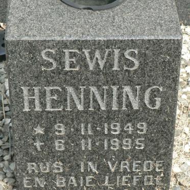 HENNING Jan Hendrik 1924-1987 &amp; Aletta Sophia 1928-1982 :: HENNING Sewis 1949-1995