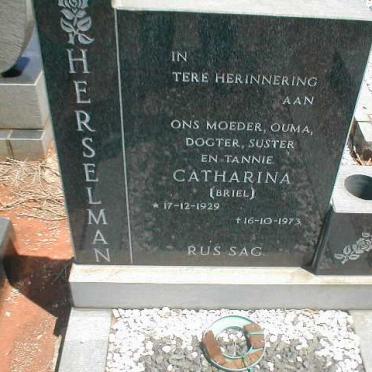 HERSELMAN Catharina nee BRIEL 1929-1973