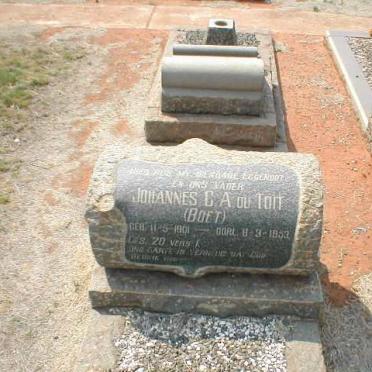 TOIT Johannes G.A., du 1901-1953