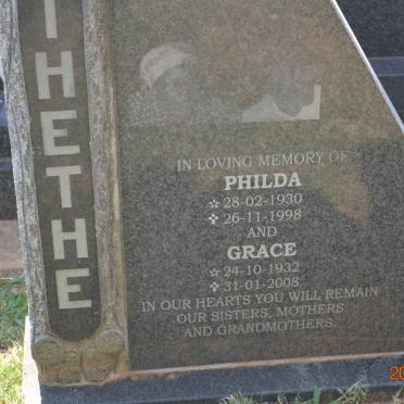 THETHE Philda 1930-1998 :: THETHE Grace 1932-2008