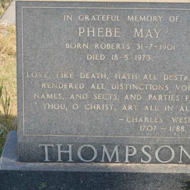 THOMPSON Phebe May nee ROBERTS 1901-1973