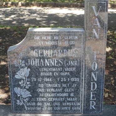 TONDER Gerhardus Johannes, van 1944-1999
