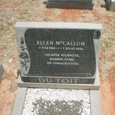 TOIT Ellen McCallum, du 1916-1986