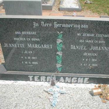 TERBLANCHE Daniel Johannes 1914-1980 &amp; Jeanette Margaret 1917-1999