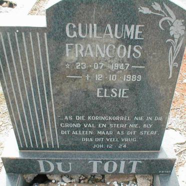 TOIT Guilaume Francois, du 1947-1989