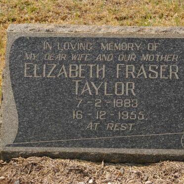 TAYLOR Elizabeth Fraser 1883-1955