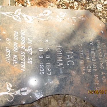 ? Cornie 1923-1995 &amp; Mac 1927-1999