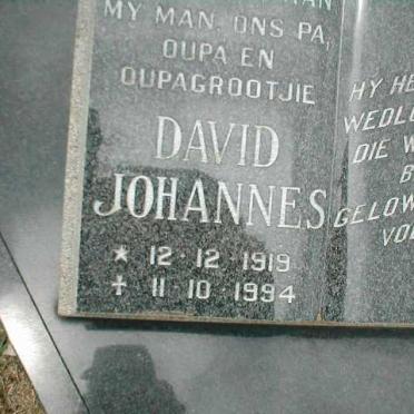 ? David Johannes 1919-1994