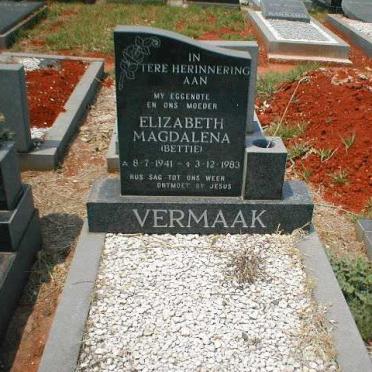 VERMAAK Elizabeth Magdalena 1941-1983