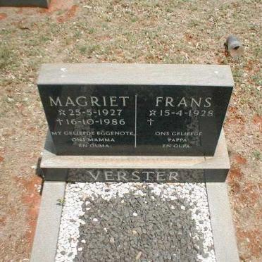 VERSTER Frans 1928- &amp; Magriet 1927-1986