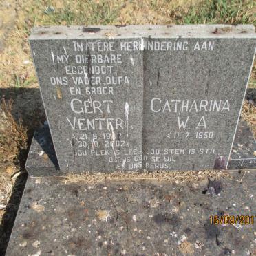 VENTER Gert 1947-2002 &amp; Catharina W.A. 1950-