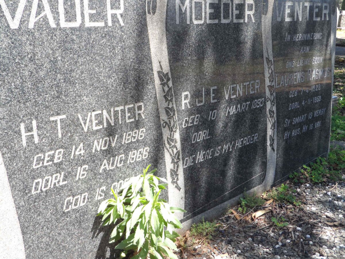 VENTER H.T. 1896-1966 &amp; R.J.E. 1893- :: VENTER Laurens Rasmus 1928-1959