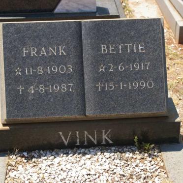 VINK Frank 1903-1987 &amp; Bettie 1917-1990