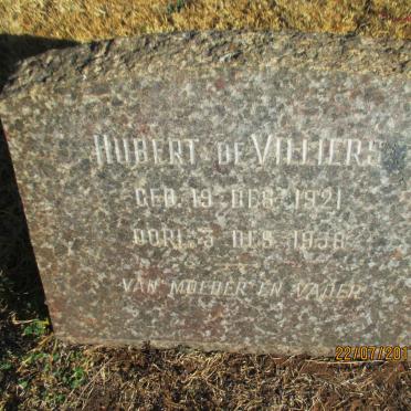 VILLIERS Hubert, de 1921-1938