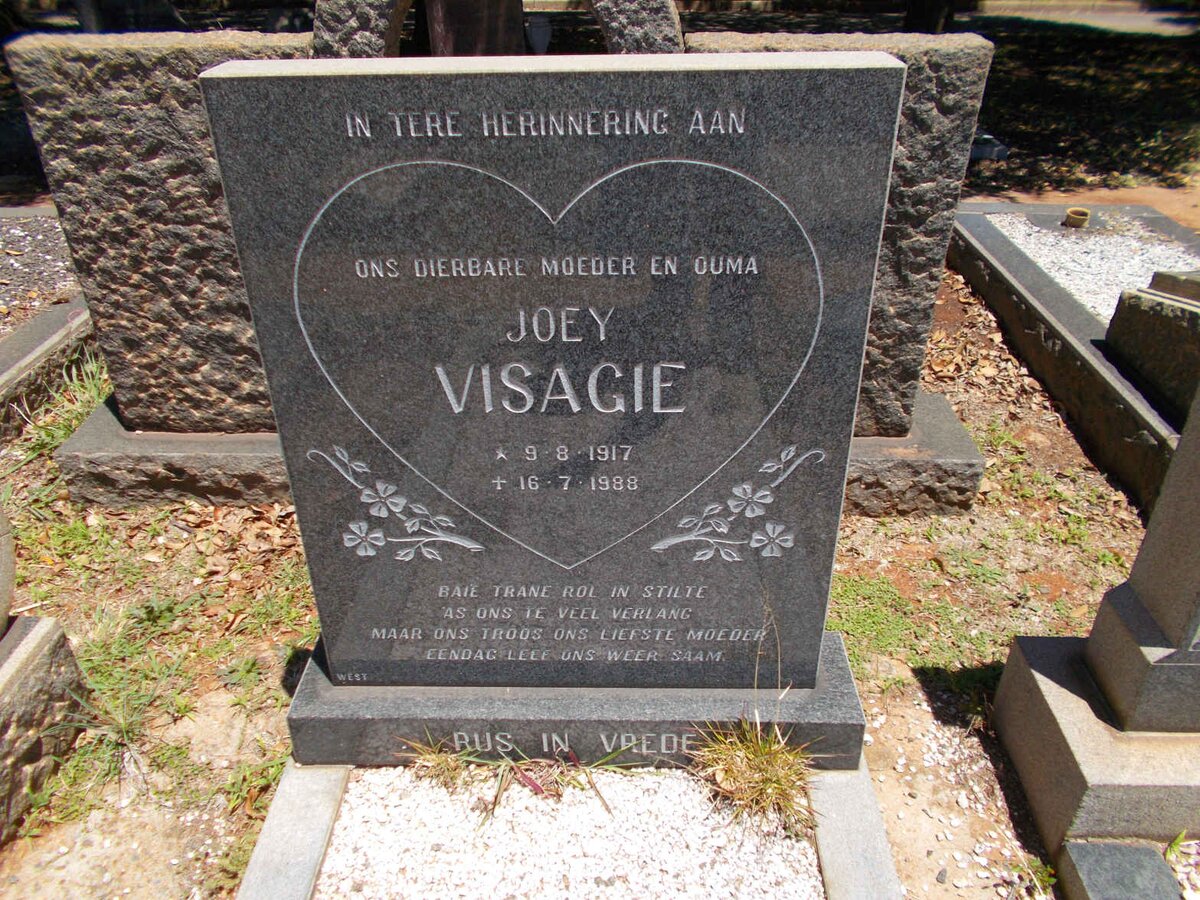 VISAGIE Joey 1917-1988