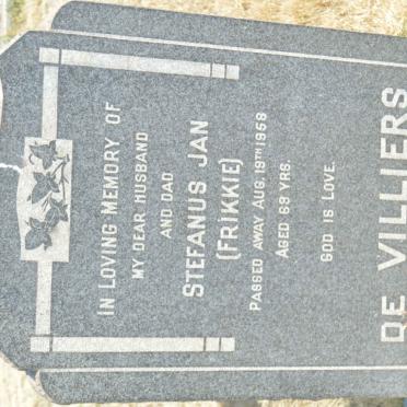 VILLIERS Stefanus Jan, de  -1958