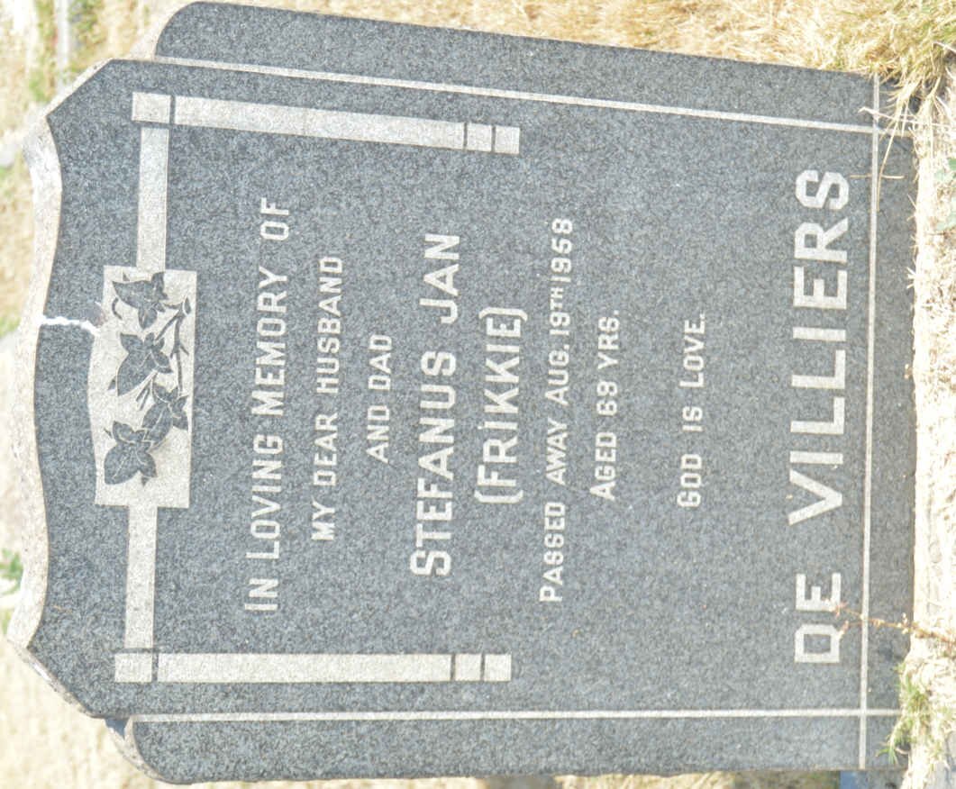 VILLIERS Stefanus Jan, de  -1958