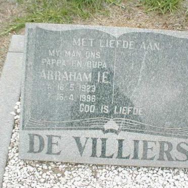 VILLIERS Abraham I.E., de 1923-1996