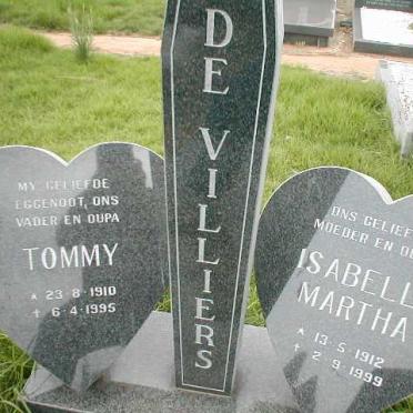VILLIERS Tommy, de 1910-1995 &amp; Isabella Martha 1912-1999