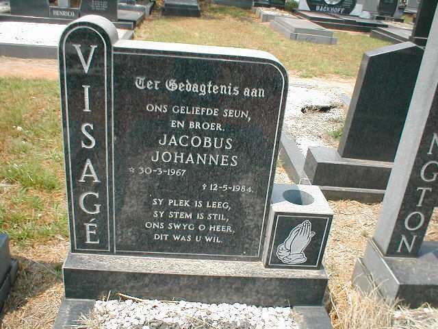 VISAGÉ Jacobus Johannes 1967-1984