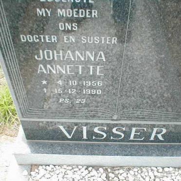 VISSER Johanna Annette 1956-1990