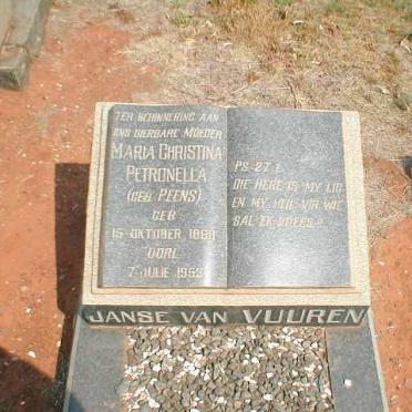 VUUREN Maria Christina Petronella, Janse van nee PEENS 1889-1953