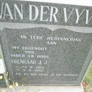 VYVER Coenraad J.J., van der 1910-1993
