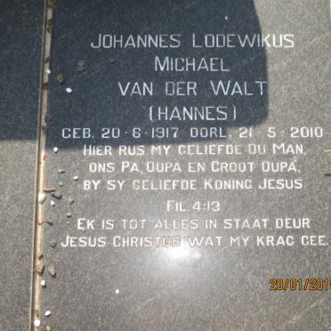 WALT Johannes Lodewikus Michael, van der 1917-2010