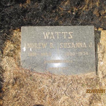 WATTS Andrew R. 1891-1944 &amp; Susanna J. 1890-1974