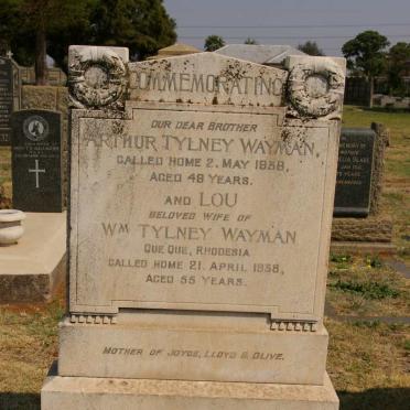 WAYMAN Lou -1938 :: WAYMAN Arthur Tylney -1938 