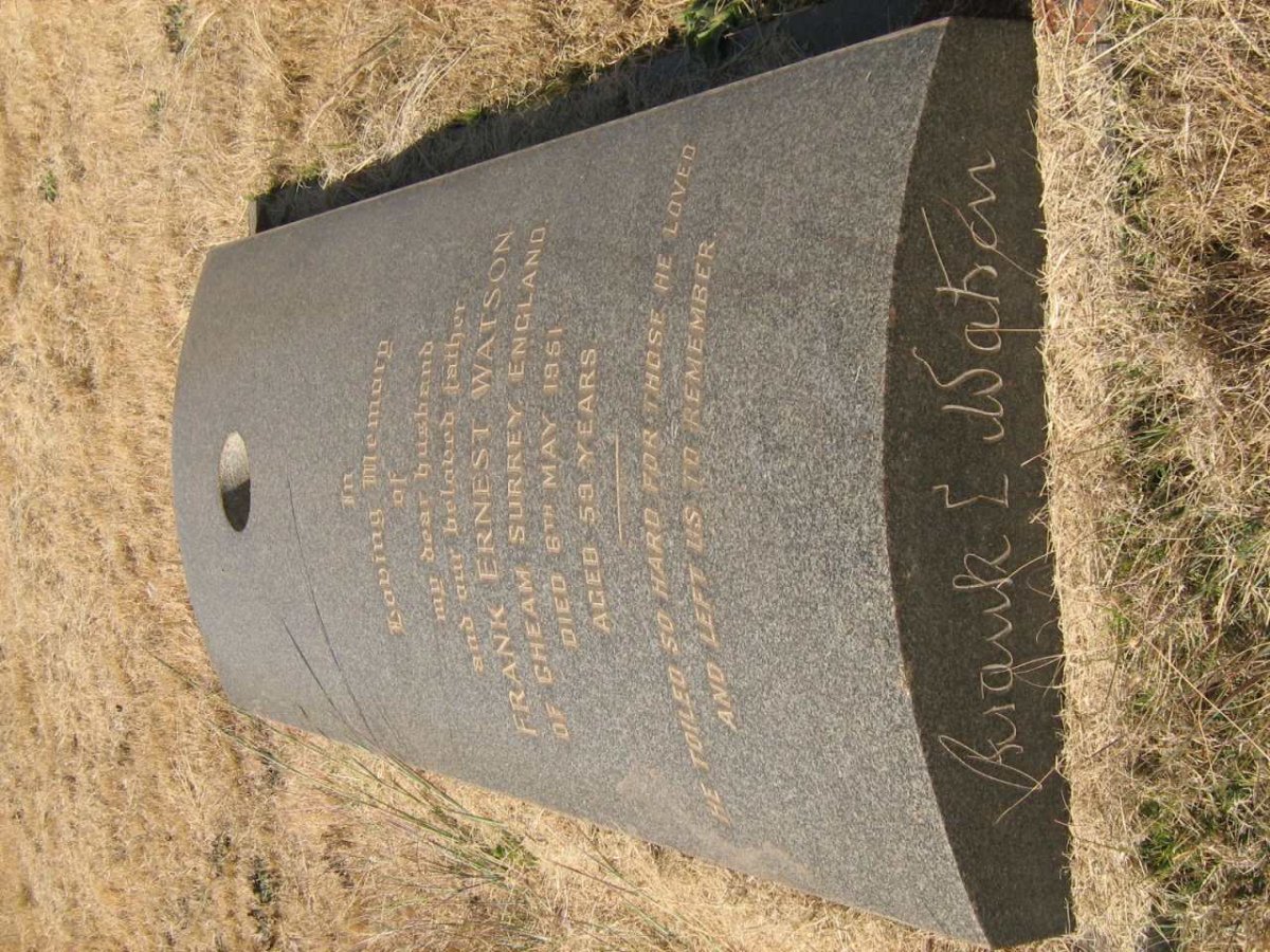 WATSON Frank Ernest -1951