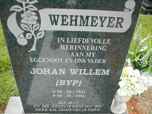 WEHMEYER Johan Willem 1941-1996