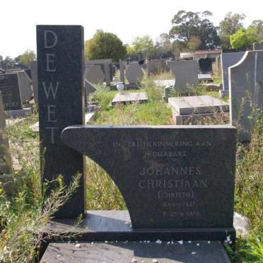 WET Johannes Christiaan, de 1927-1976