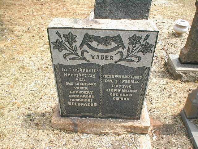 WELDHAGEN Leendert Gerhardus Hendrikus 1887-1940